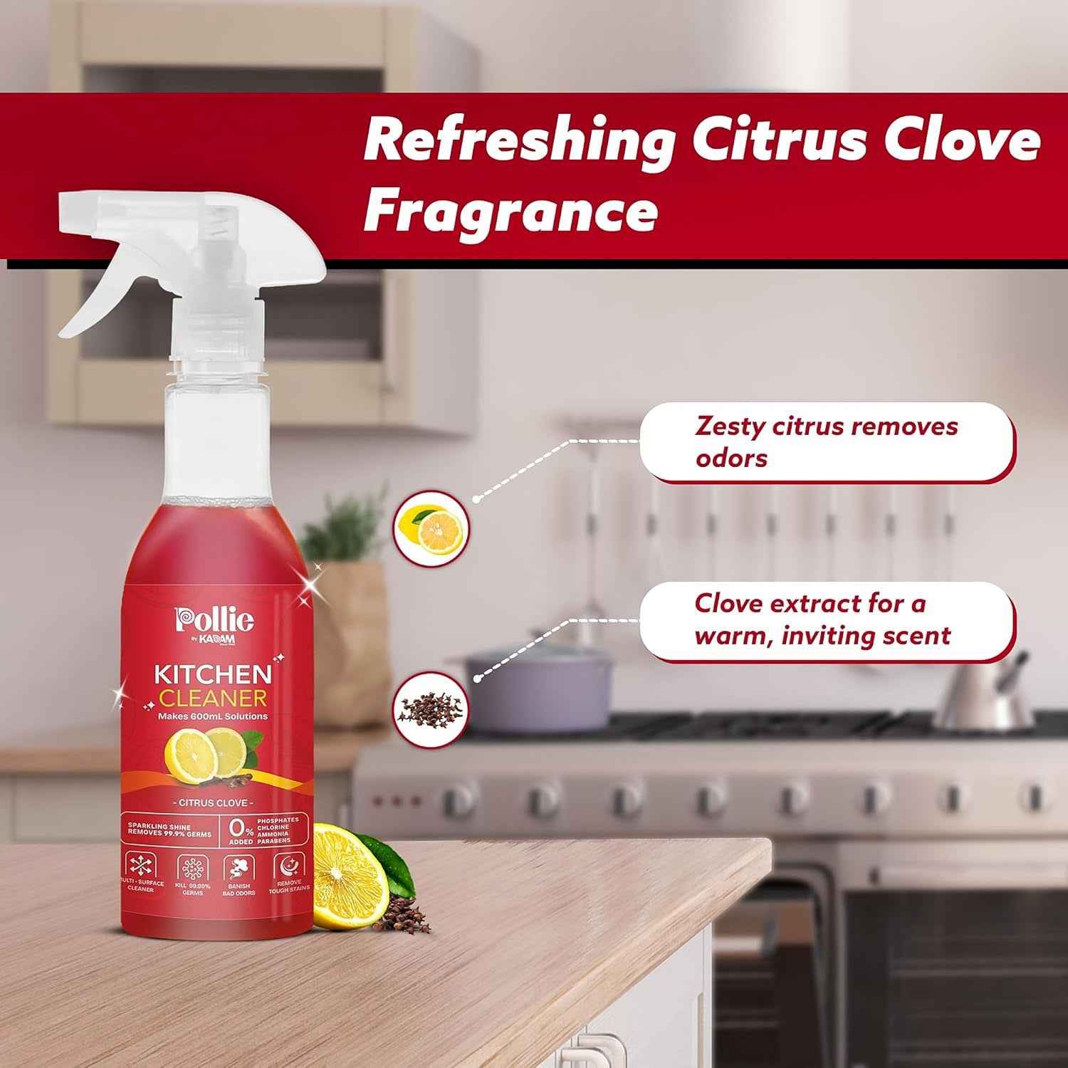 Concentrated Kitchen Surface Cleaner – Eco-Friendly Refill Kit