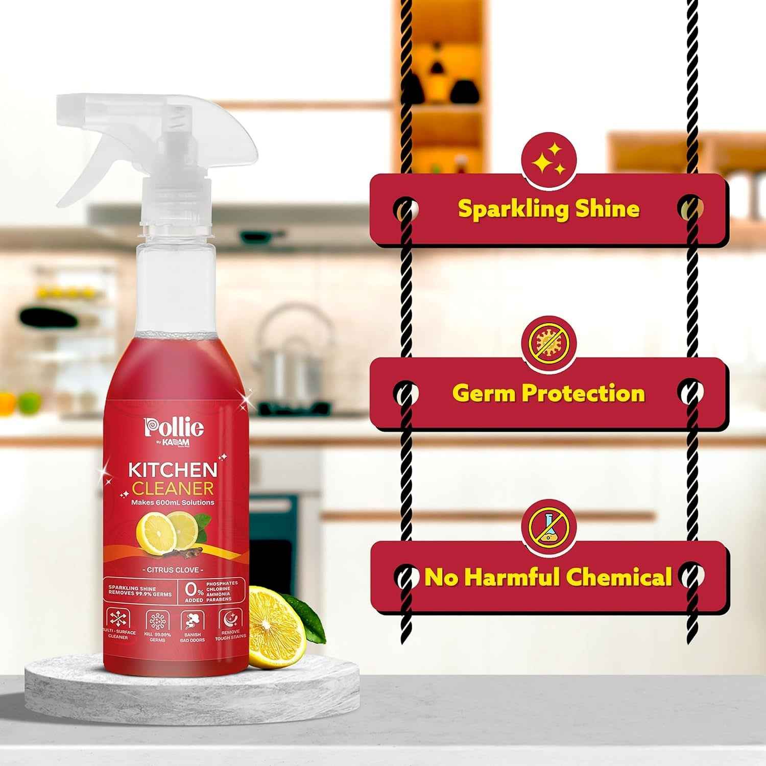 Concentrated Kitchen Surface Cleaner – Eco-Friendly Refill Kit