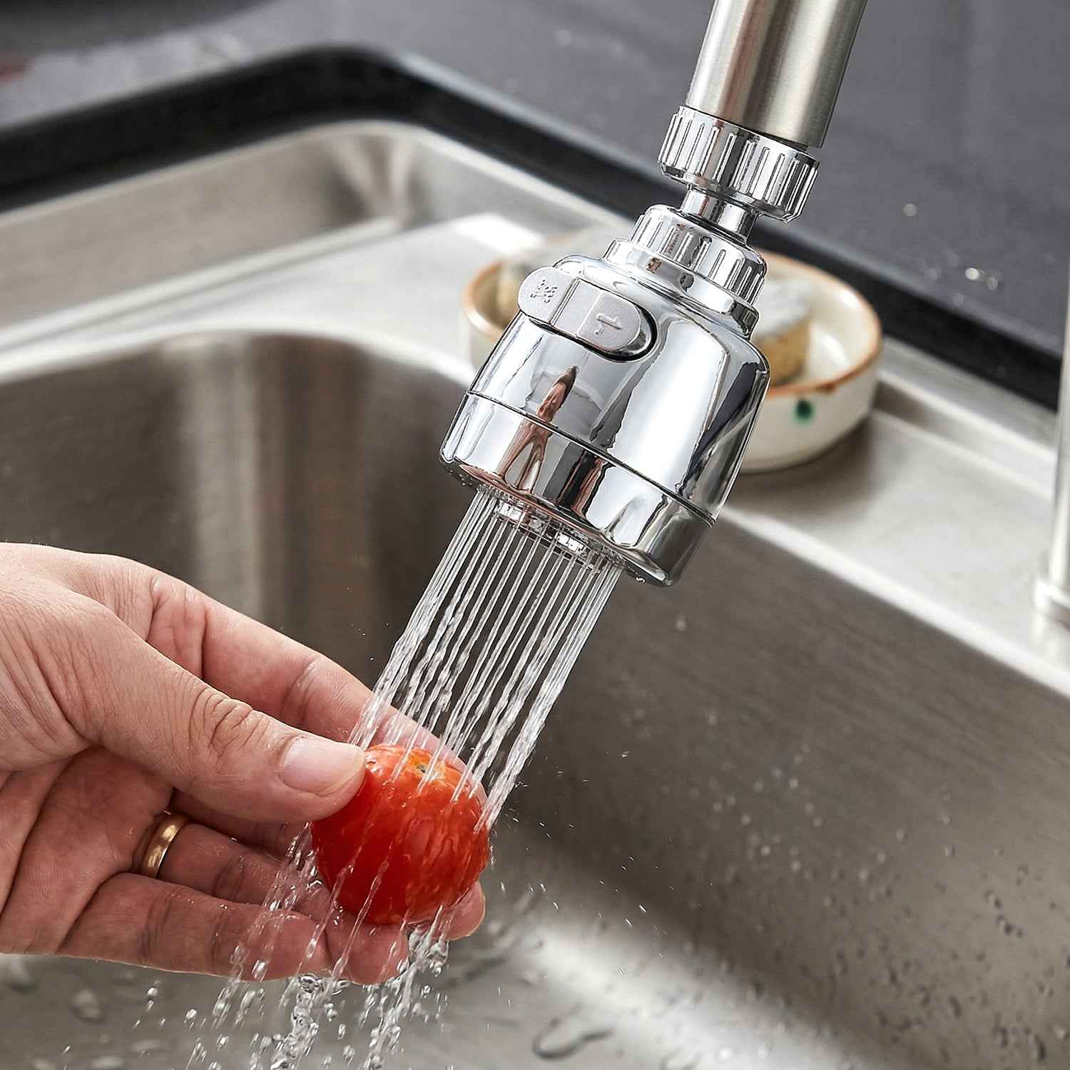 Water-Saving Faucet Aerator – 360° Rotating & Dual Mode Efficiency