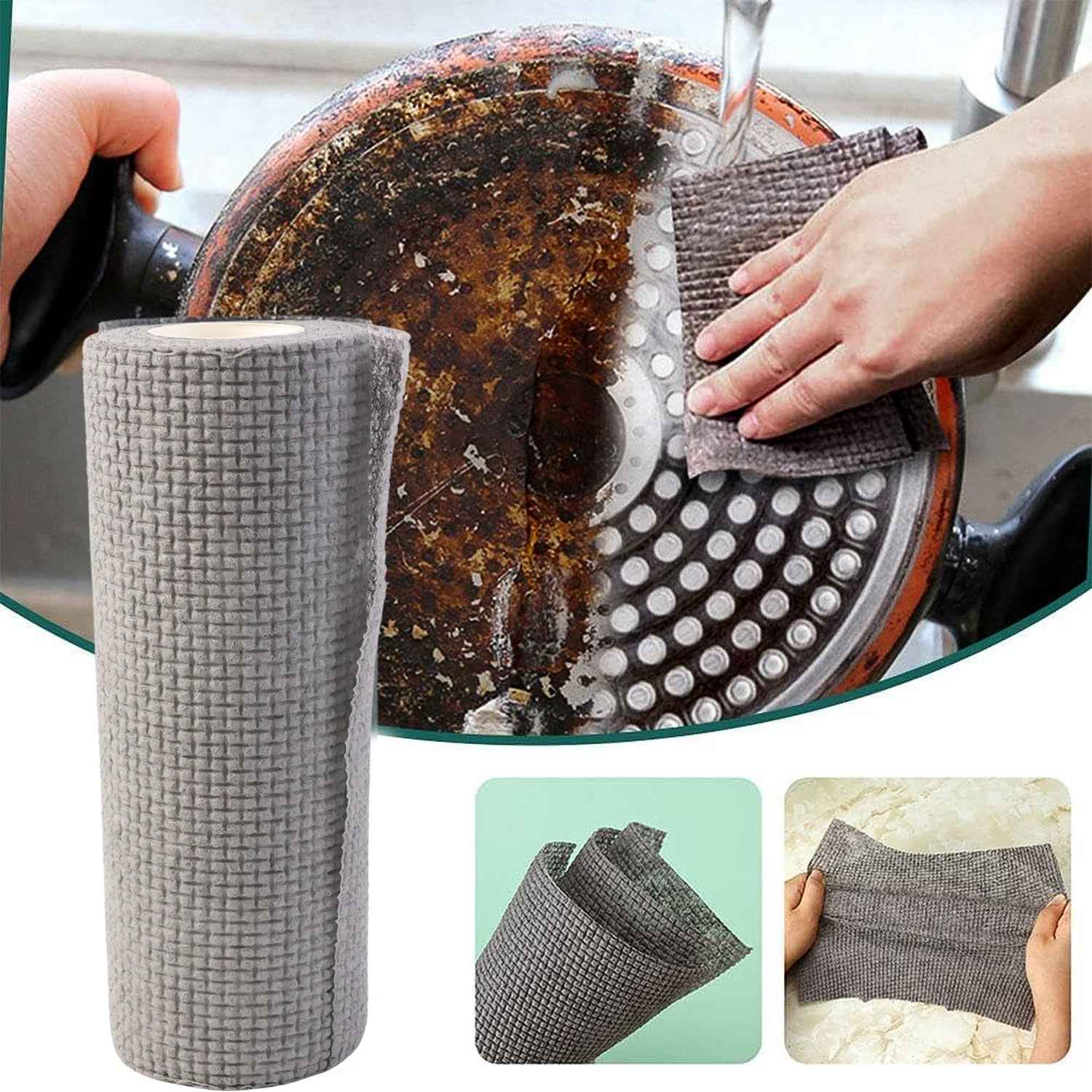 Disposable Kitchen Cleaning Cloth – Strong Absorbent 25 Sheets