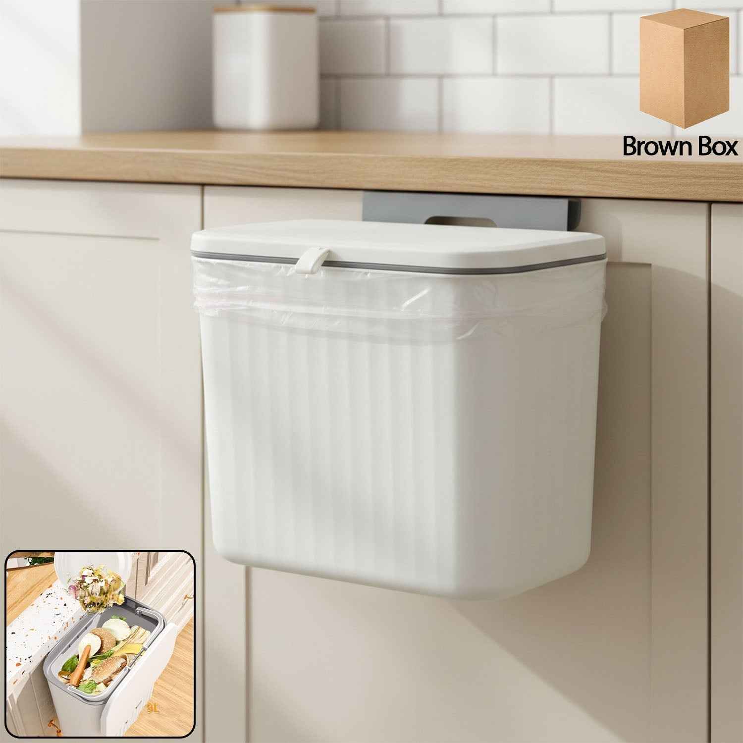 Kitchen Dustbin – Space-Saving Wall Mounted Plastic Bin