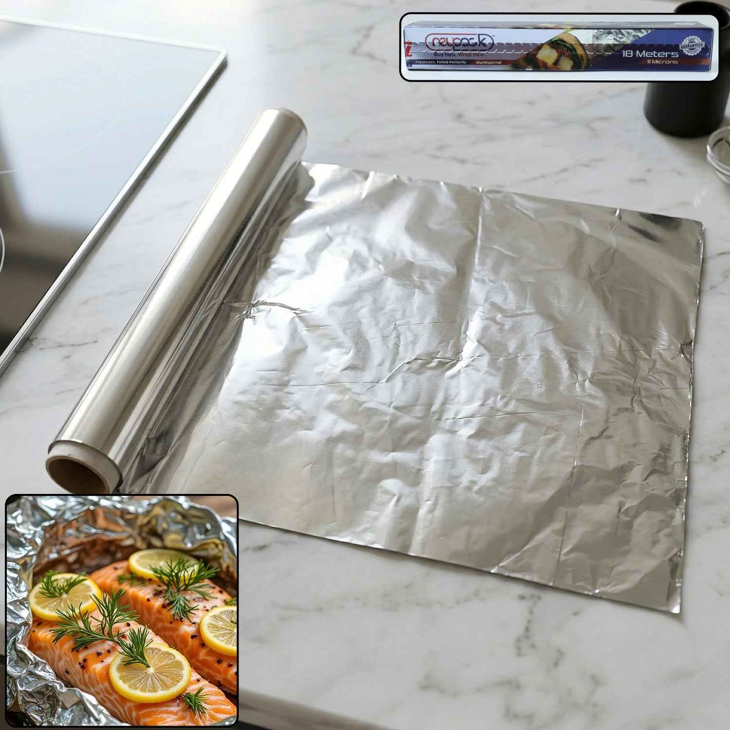 Aluminium Foil Paper Roll – Multipurpose Food Wrapping & Cooking