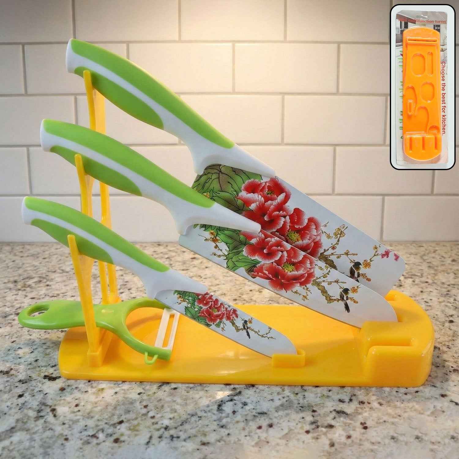 Plastic Kitchen Knife Stand – Durable & Space-Saving | CookAura