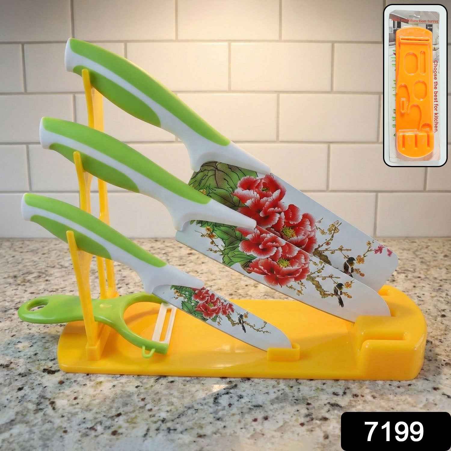 Plastic Kitchen Knife Stand – Durable & Space-Saving | CookAura