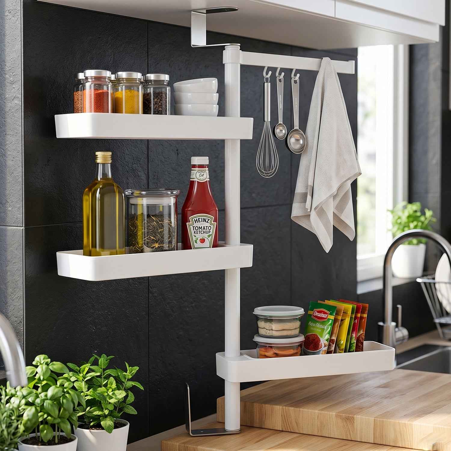 Rotating Storage Rack – 4-Tier Multipurpose Organizer