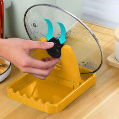 Kitchen Lid & Spoon Holder Stand – Compact & Heat-Resistant