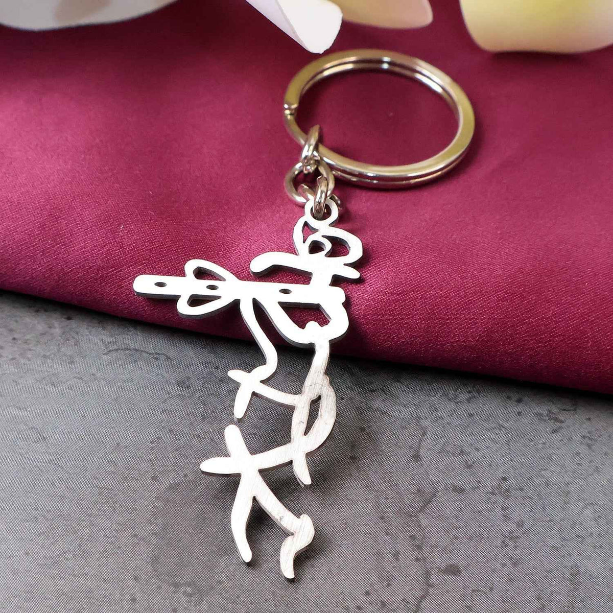 Krishna Flute Keychain – Durable Stainless Steel Spiritual Accessory