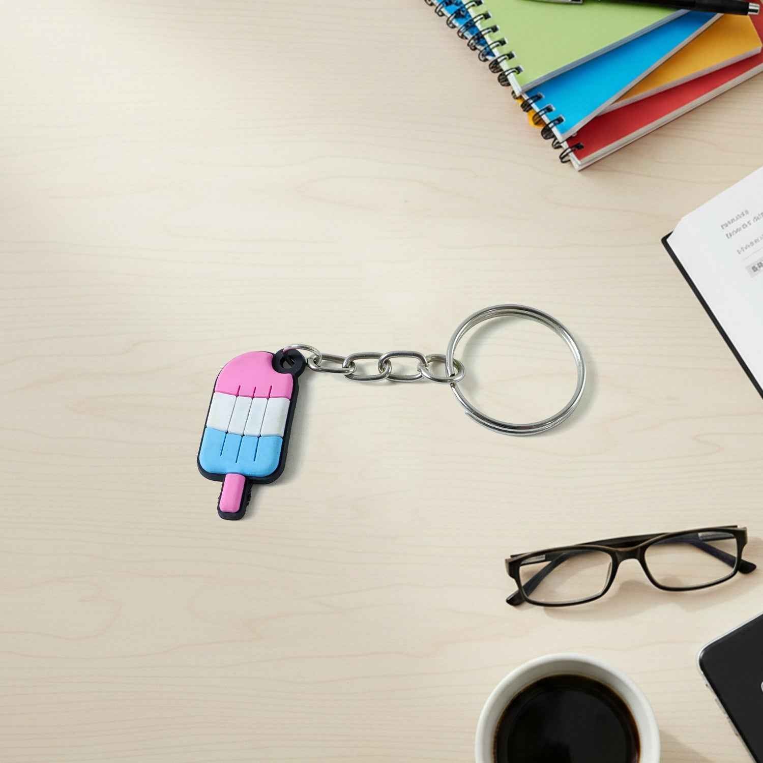 Ice Cream Popsicle Keychain – Cute Colorful Cartoon Accessory