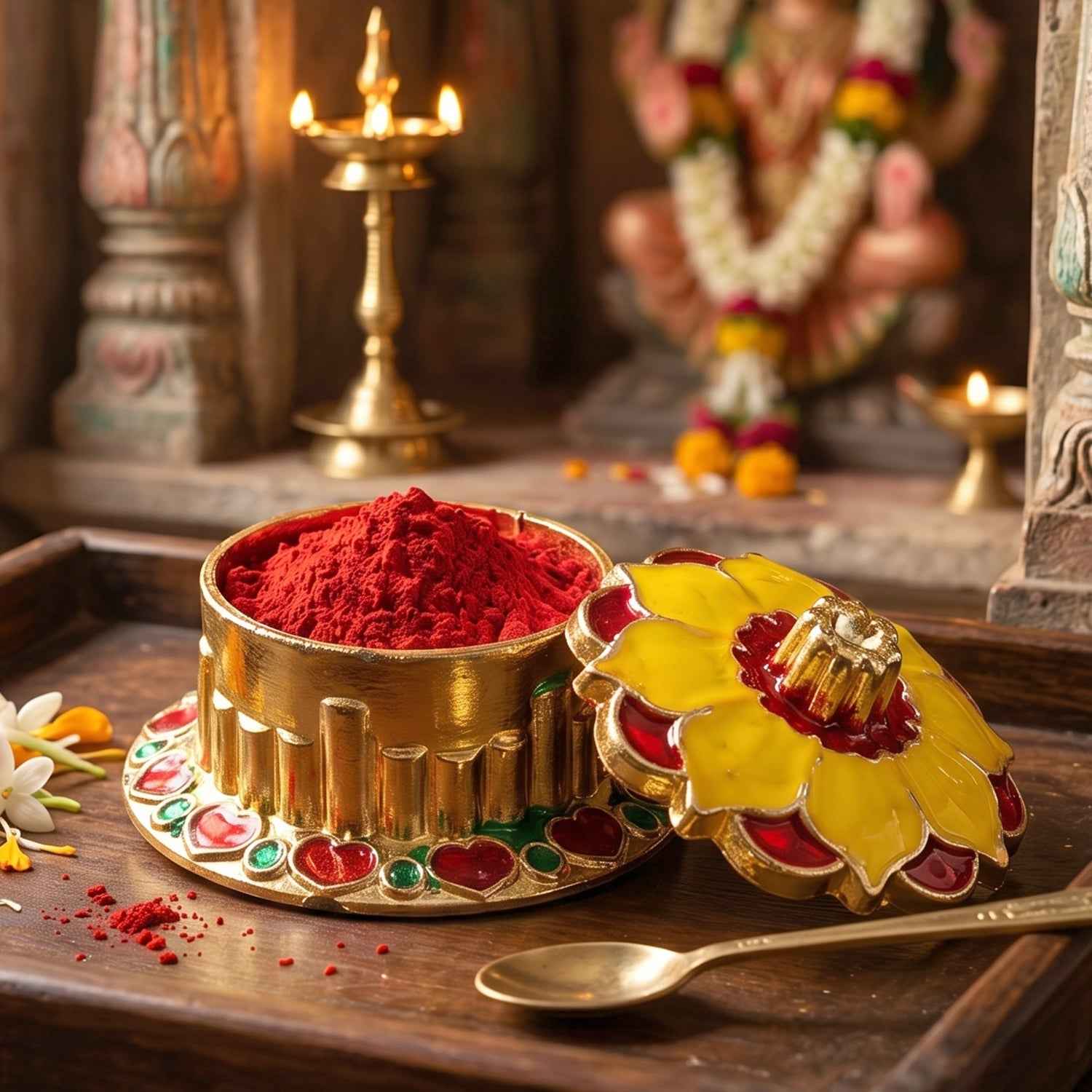 Kankavati Kumkum Box Ð Traditional Decor for Pooja Rituals