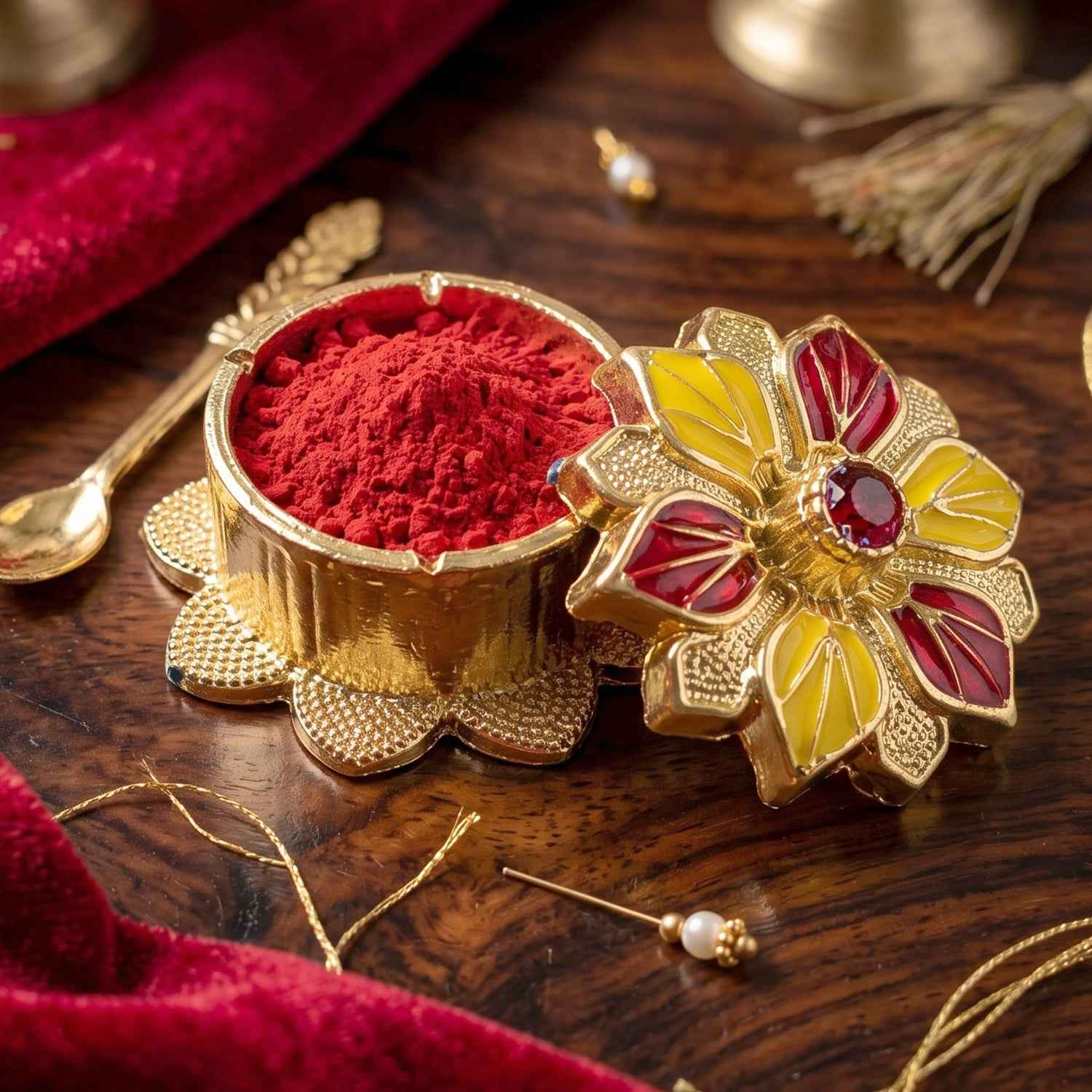 Kankavati Kumkum Box Ð Elegant Traditional Storage for Pooja