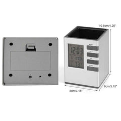 Digital Desk Clock – Multifunction with Pen Holder & Temp Display