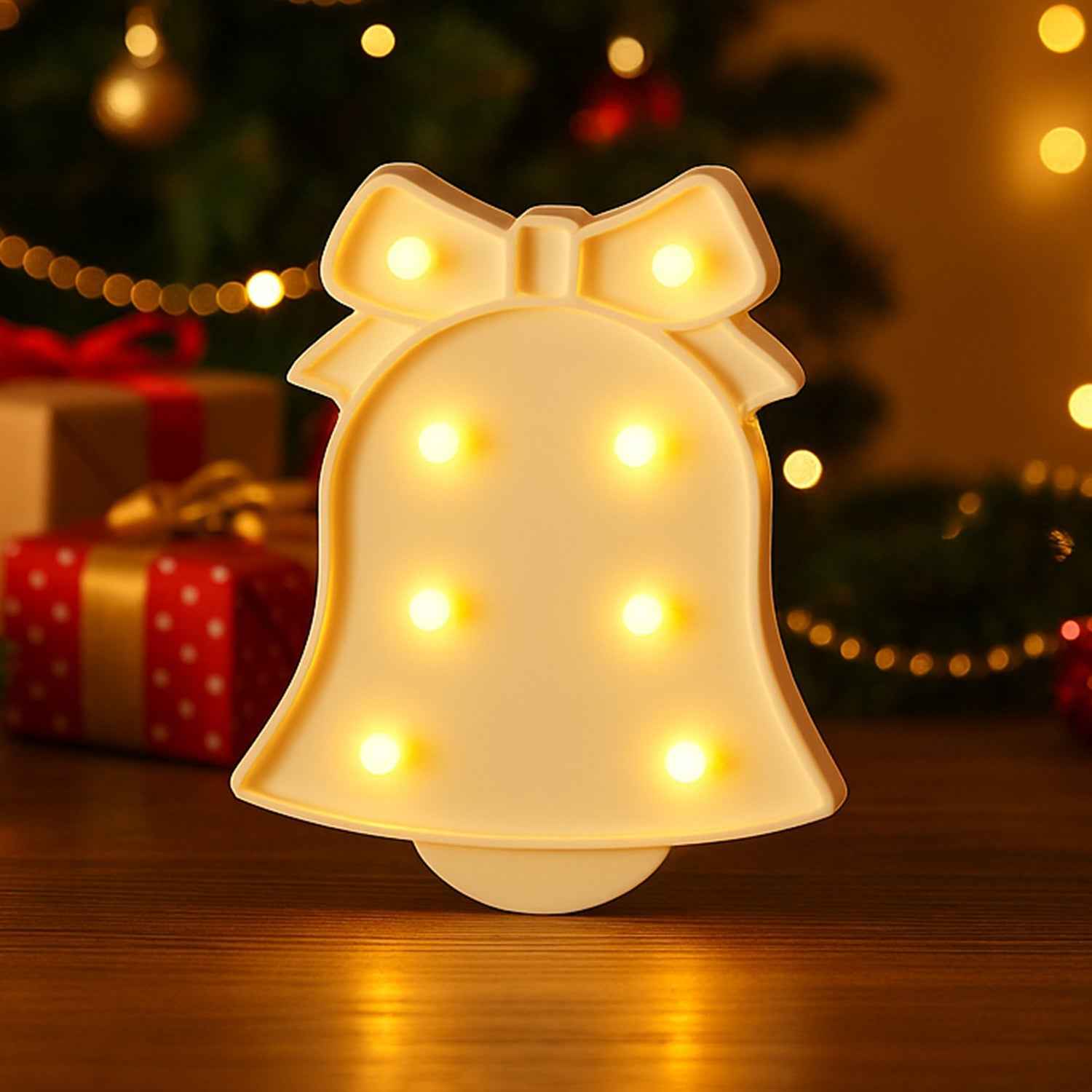 LED Bell Shaped Night Light – Warm, Battery Operated Glow