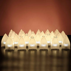Transparent Decorative LED Candle Lights – Set of 24 Flameless