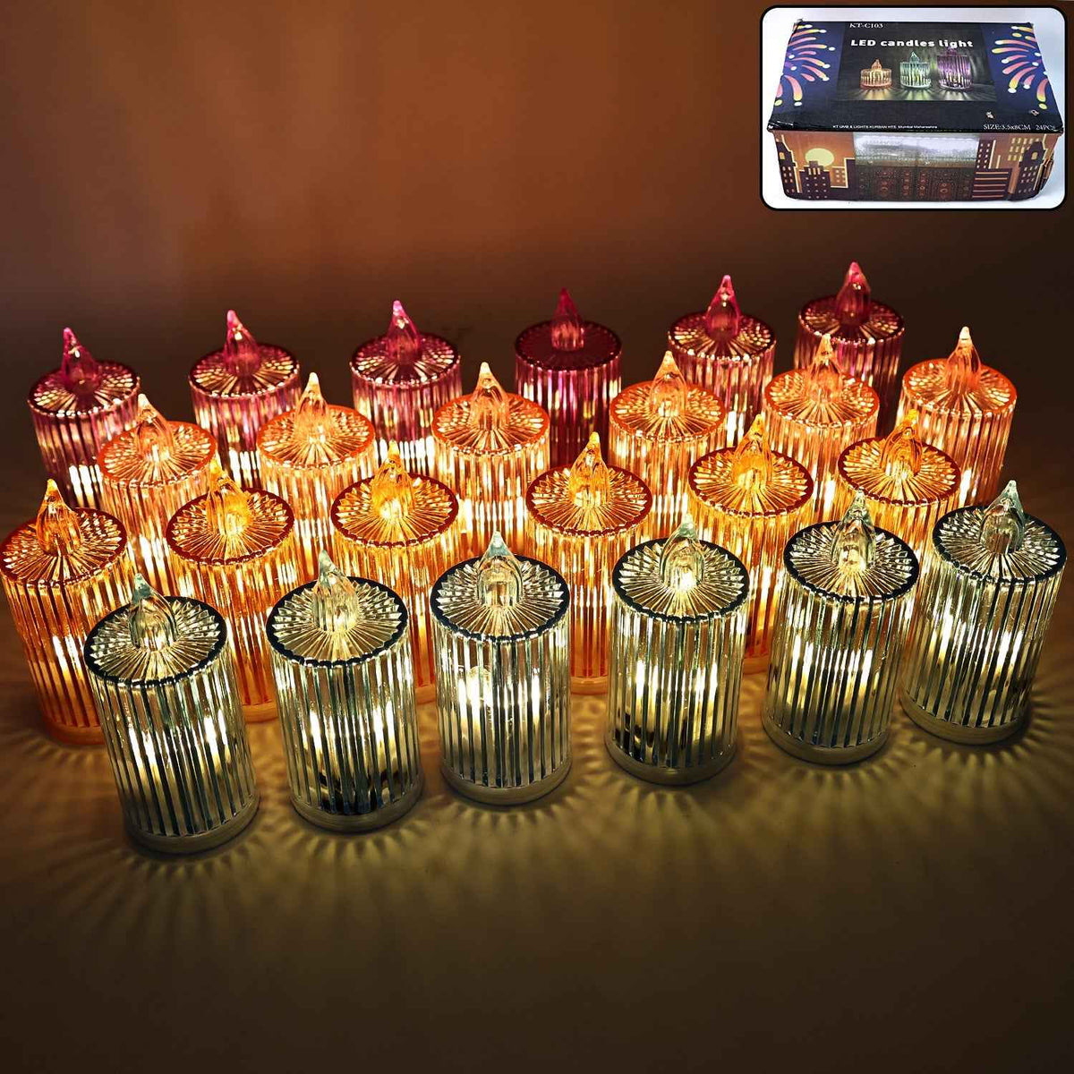 LED Flameless Candle Light Set – 24 Pc Decorative Ambiance