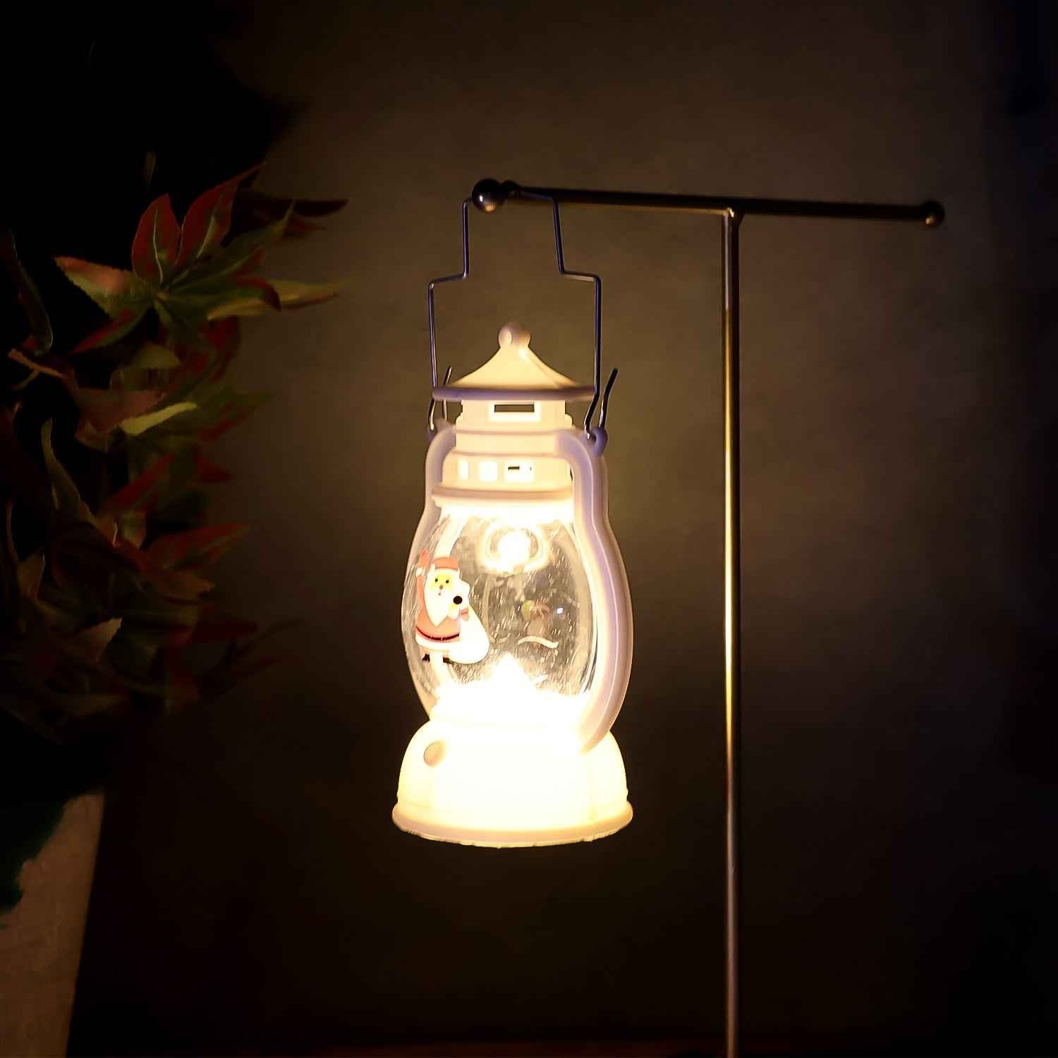 Santa LED Lantern – Festive Mini Decorative Light with Handle