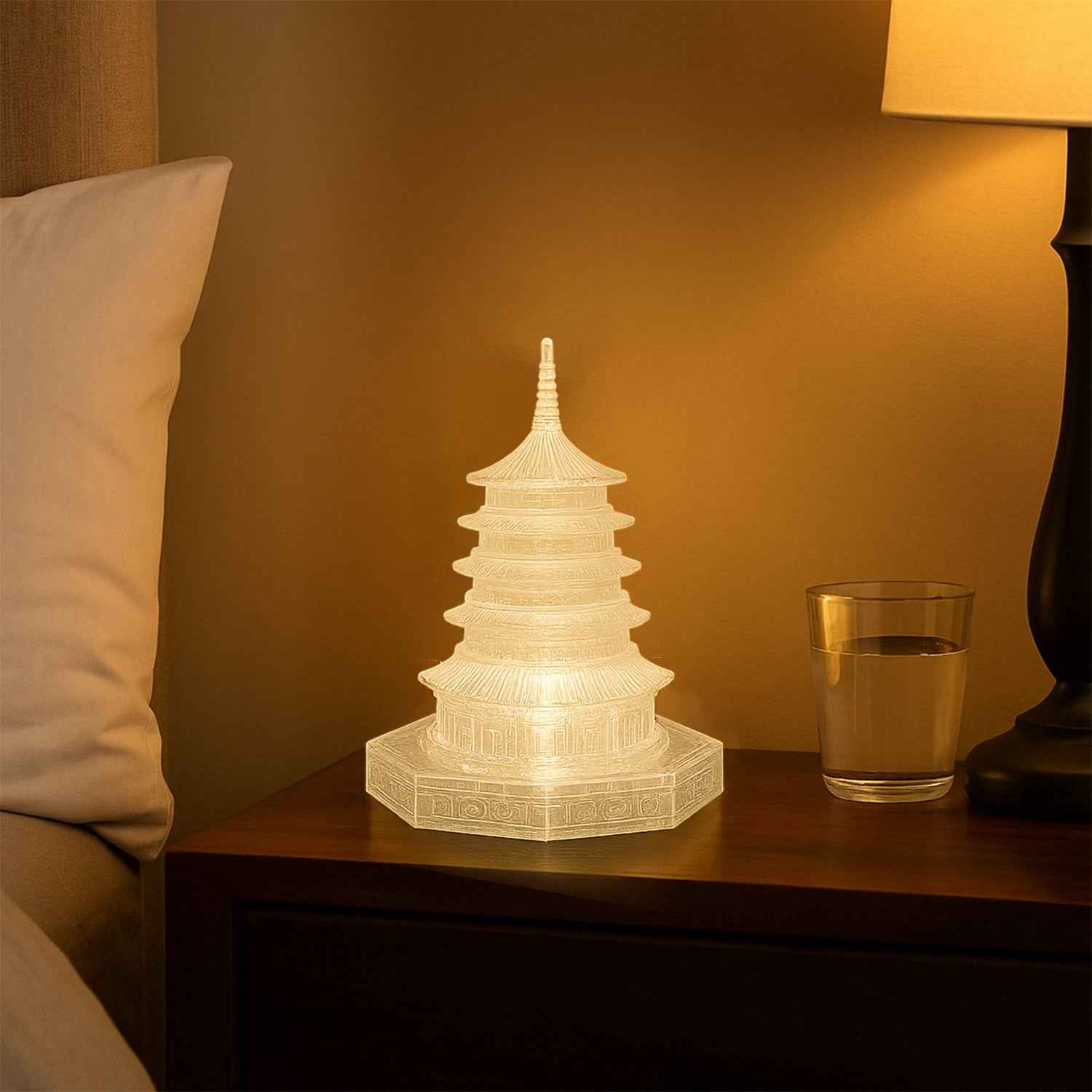 LED Crystal Pagoda Light – Elegant Battery Operated Decor