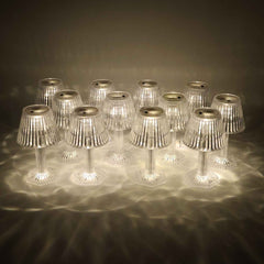 Crystal Style LED Table Lamps – Elegant Flameless Set of 12
