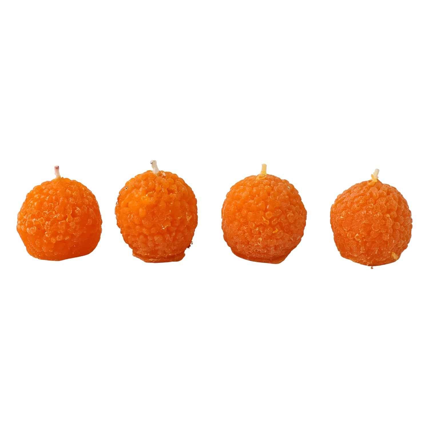 Laddu Shaped Decorative Wax Candles – Festive Home Décor Set