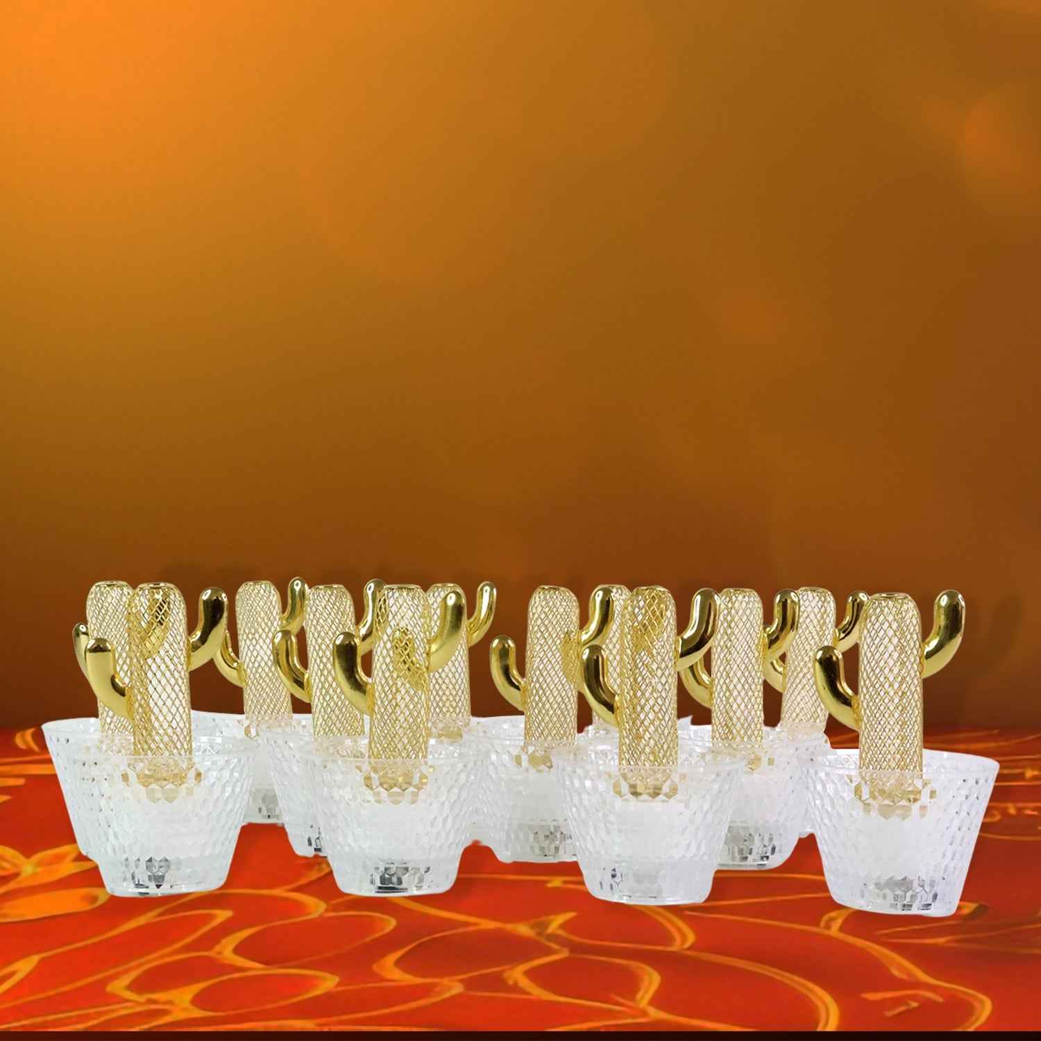 Cactus LED Tealight Candles – Unique Flameless Decorative Set