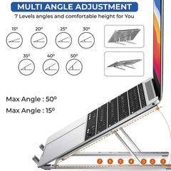Adjustable Laptop Stand – Ergonomic Foldable Design for Desk Use