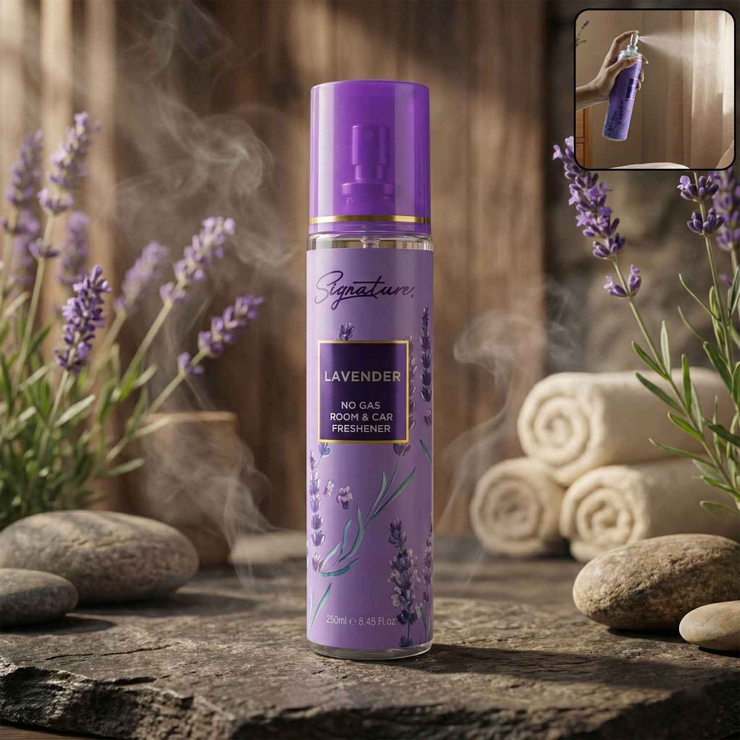 Lavender Room & Car Freshener – No Gas 250ml Spray