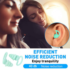 Silicone Noise Reduction Earplugs – Comfortable Triple-Layer Design