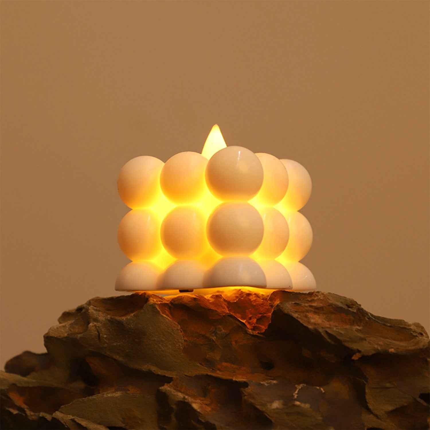 LED Bubble Candles – Set of 6 Flameless Decorative Lights