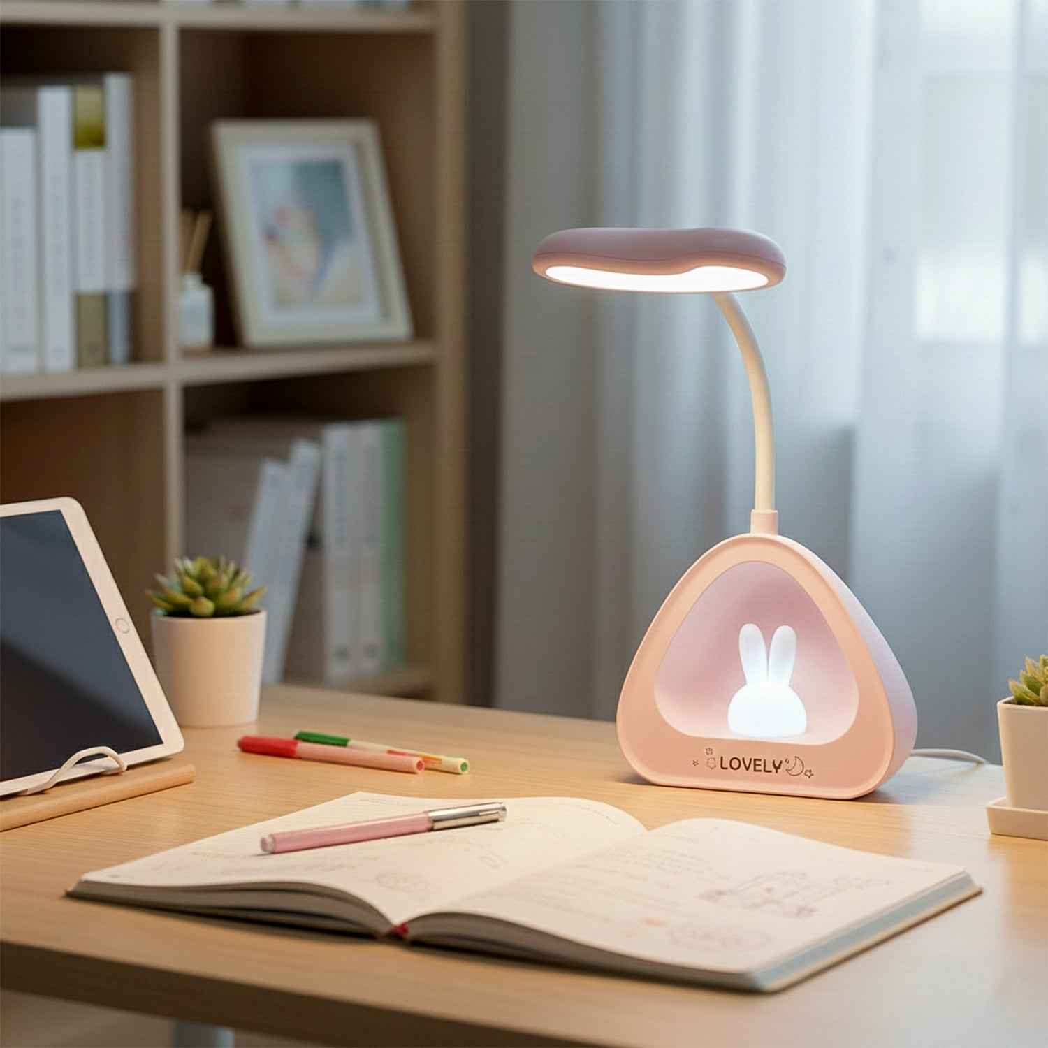 LED Desk Table Lamp – Eye-Care Light with Adjustable Neck