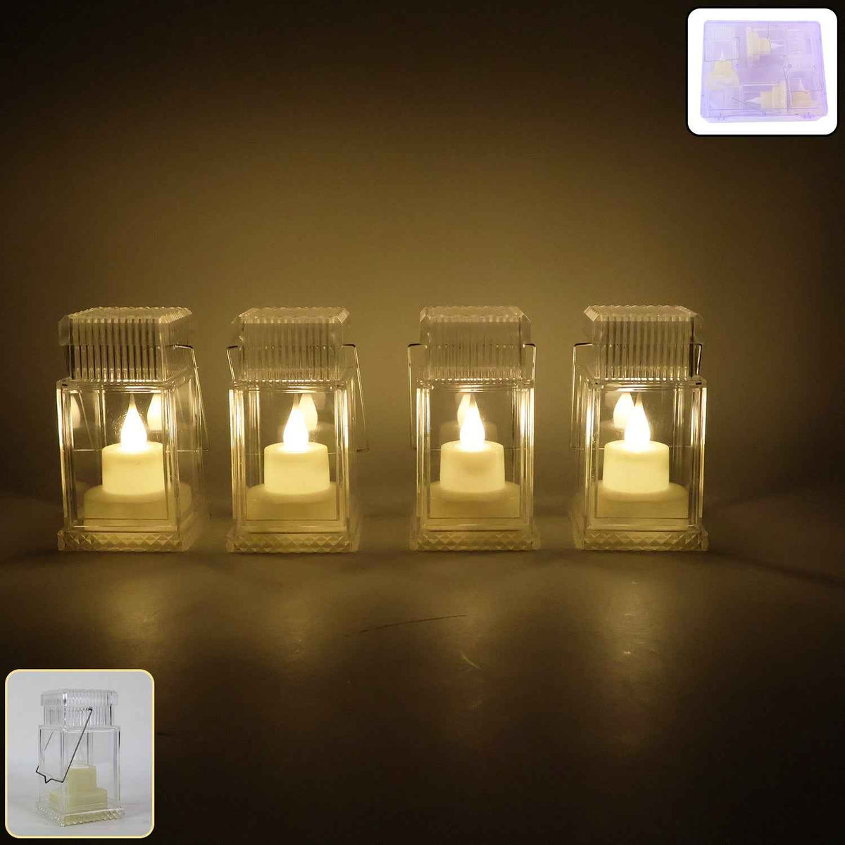 LED Flameless Lantern Candles – Safe Warm Glow Set of 4