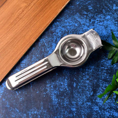 Stainless Steel Lemon Squeezer – 2-in-1 Juicer with Bottle Opener
