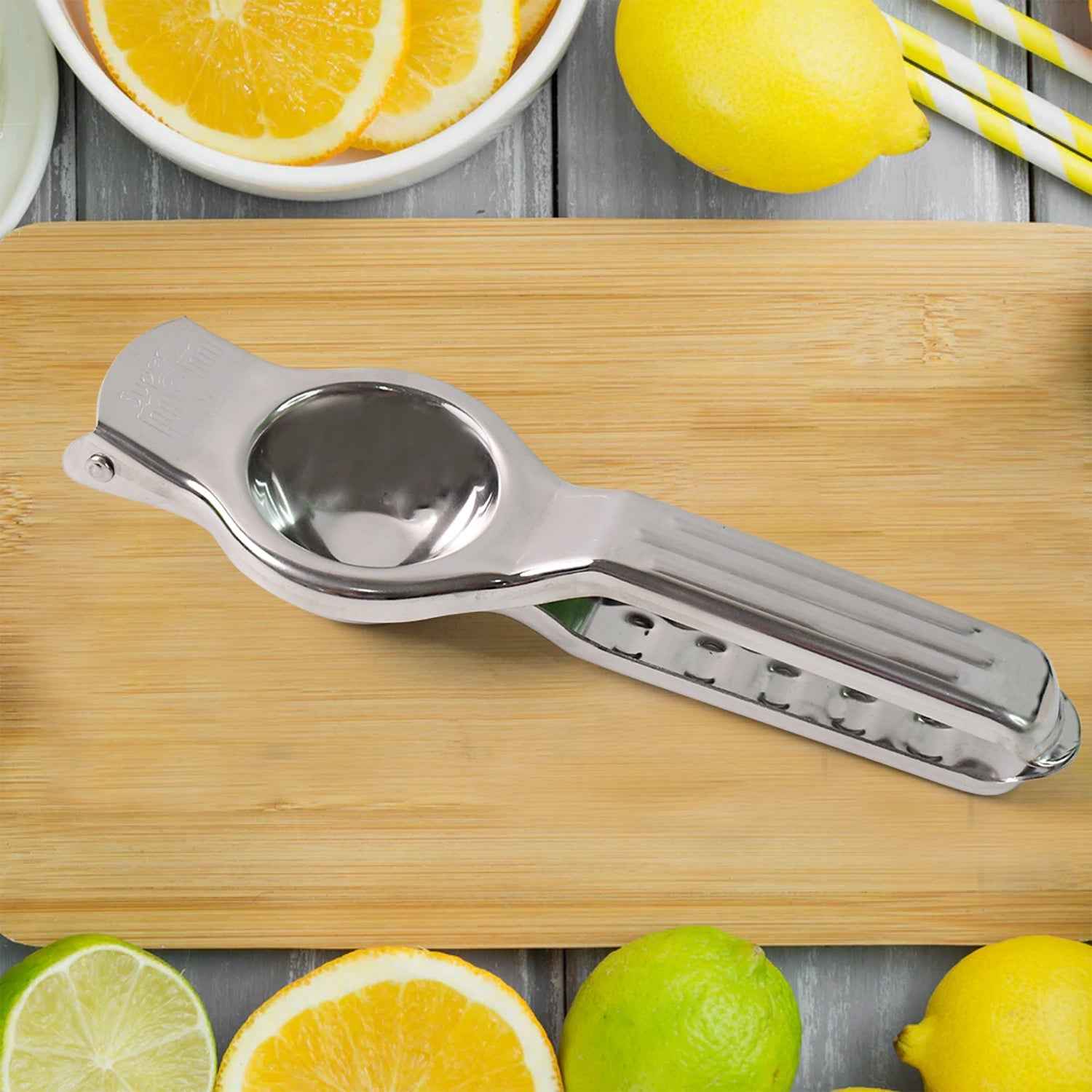 Stainless Steel Lemon Squeezer – 2-in-1 Juicer with Bottle Opener