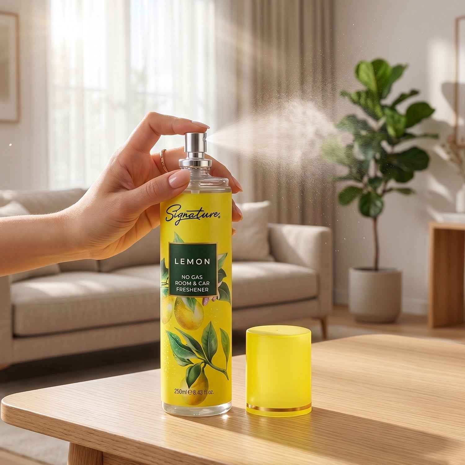 Lemon Room & Car Freshener Spray Ð Long-Lasting Citrus Fragrance
