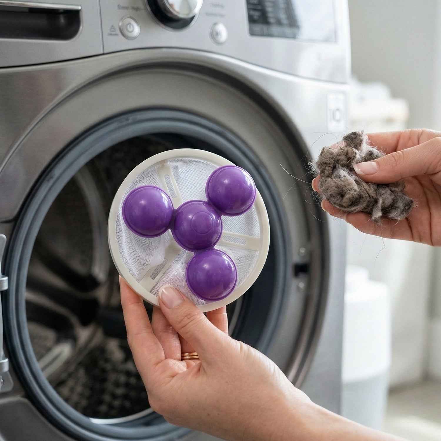 Reusable Washing Machine Lint Remover Ball – Big Size, Mesh Filter