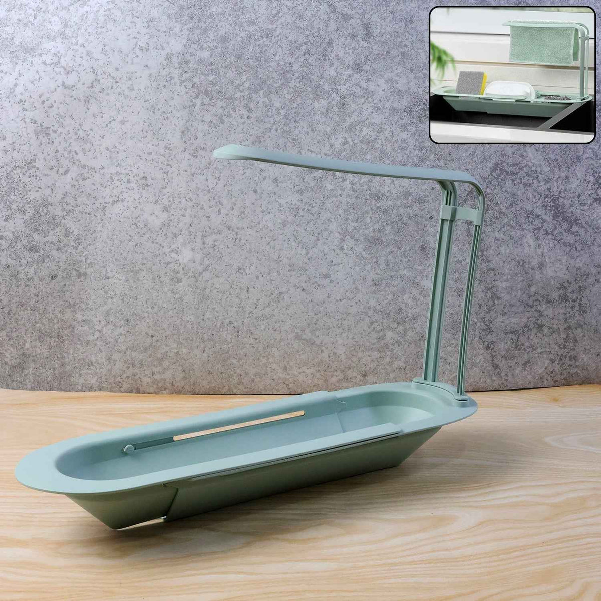 Telescopic Sink Storage Rack – Adjustable & Space-Saving