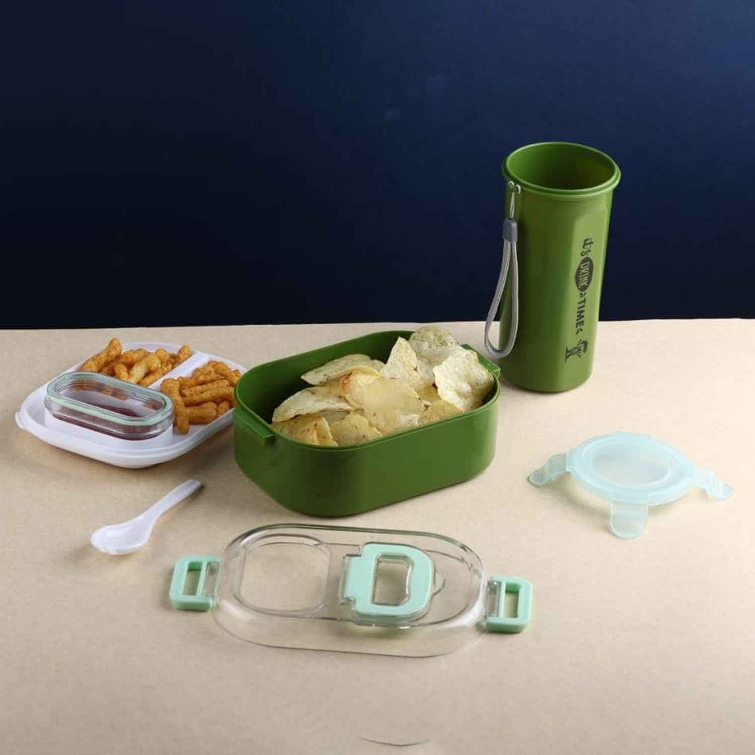 Leakproof Lunch Box Set – BPA-Free with Tumbler & Cutlery