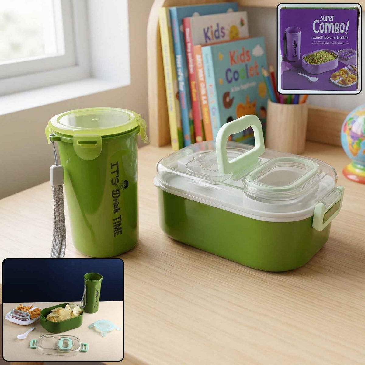 Leakproof Lunch Box Set – BPA-Free with Tumbler & Cutlery