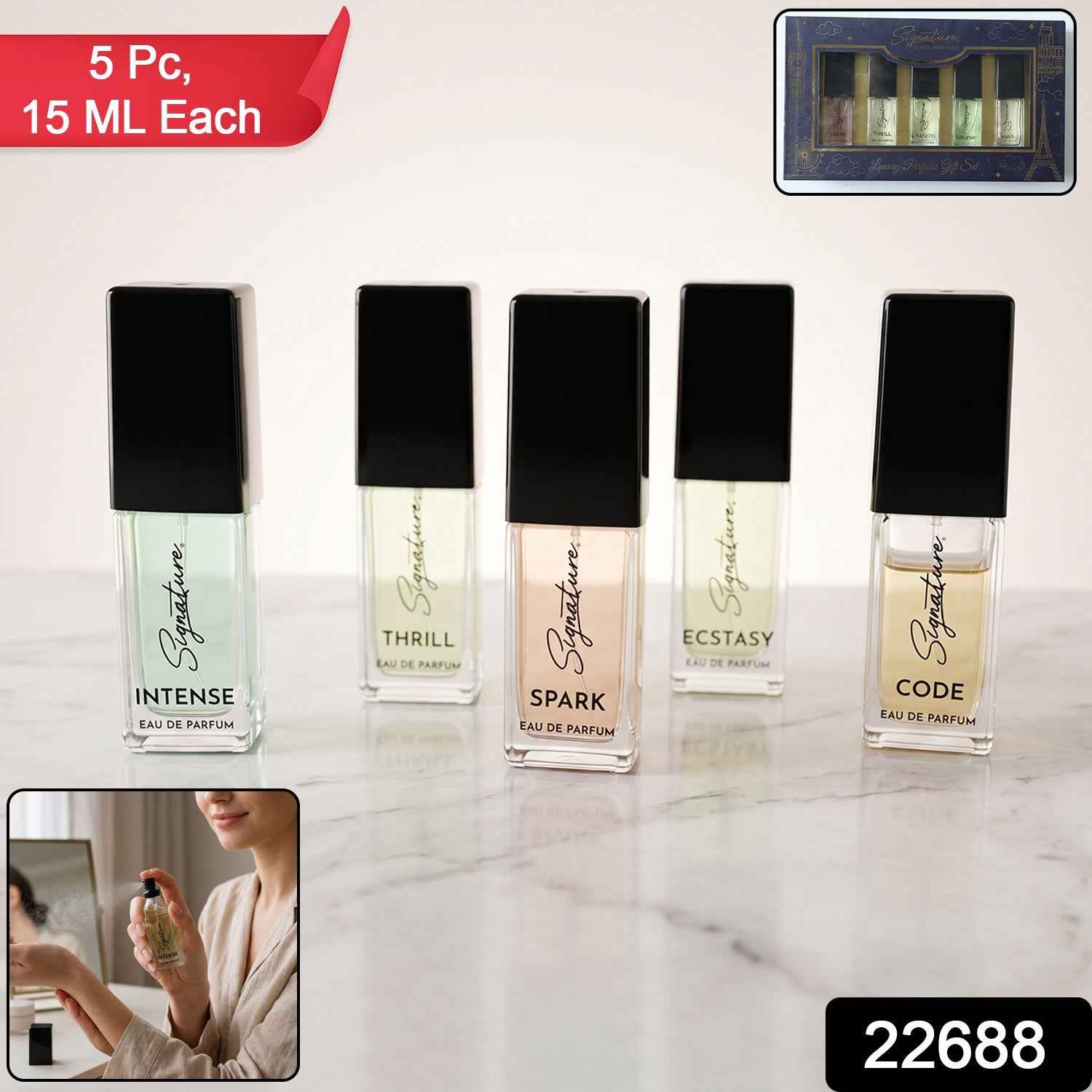 Luxury Perfume Gift Set Ð 5 Long-Lasting Eau de Parfums in Travel Size