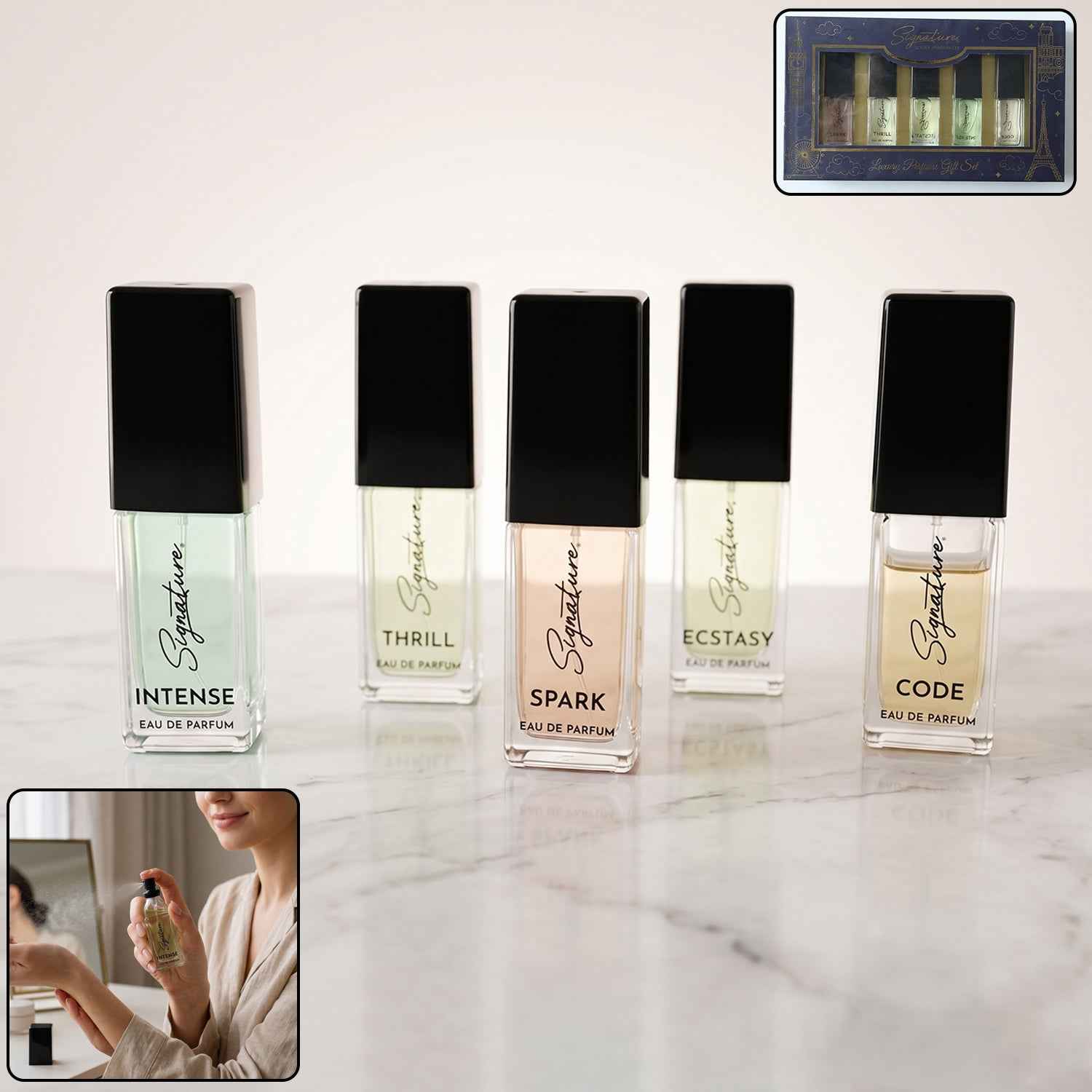 Luxury Perfume Gift Set Ð 5 Long-Lasting Eau de Parfums in Travel Size