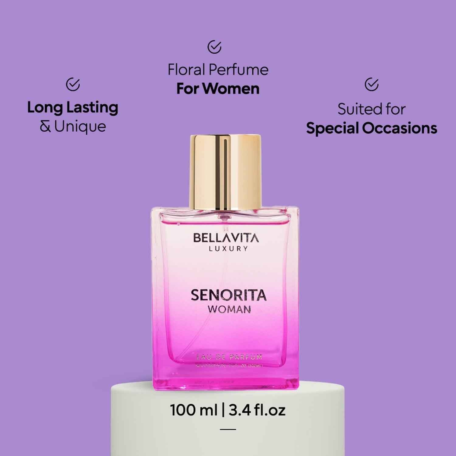 Bellavita Senorita Woman Perfume – Long Lasting Floral & Fruity