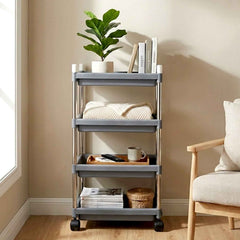 4-Layer Rolling Storage Cart – Durable & Mobile Organizer