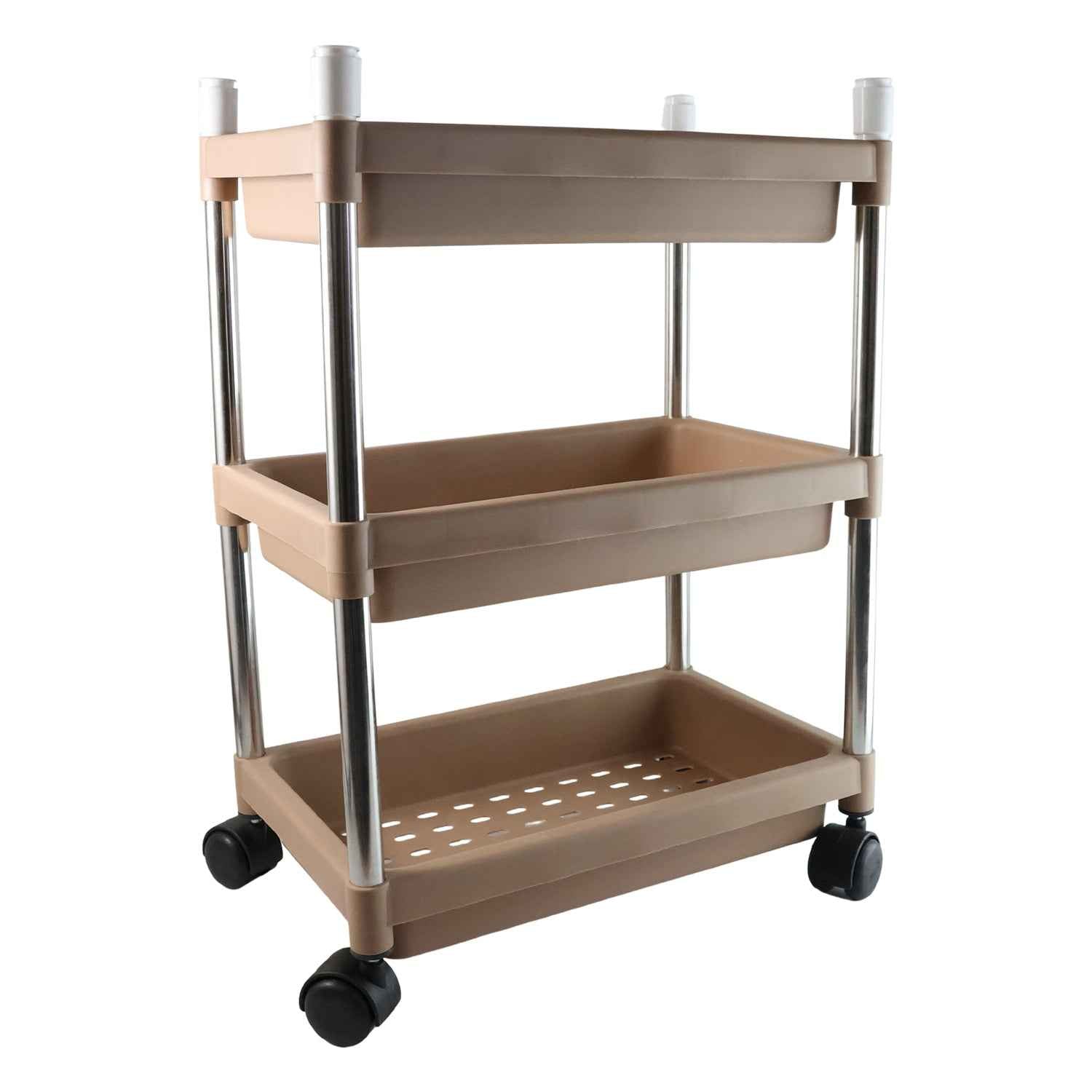 3-Layer Storage Trolley – Portable, Rolling & Durable Organizer