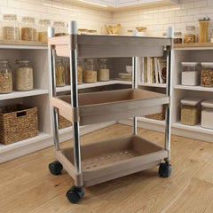 3-Layer Storage Trolley – Portable, Rolling & Durable Organizer