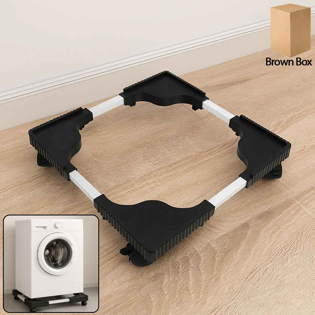 Adjustable Washing Machine Stand – Heavy-Duty Anti-Vibration Support