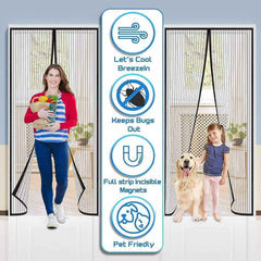 Magic Mesh Screen Door – Hands-Free Bug & Insect Protection