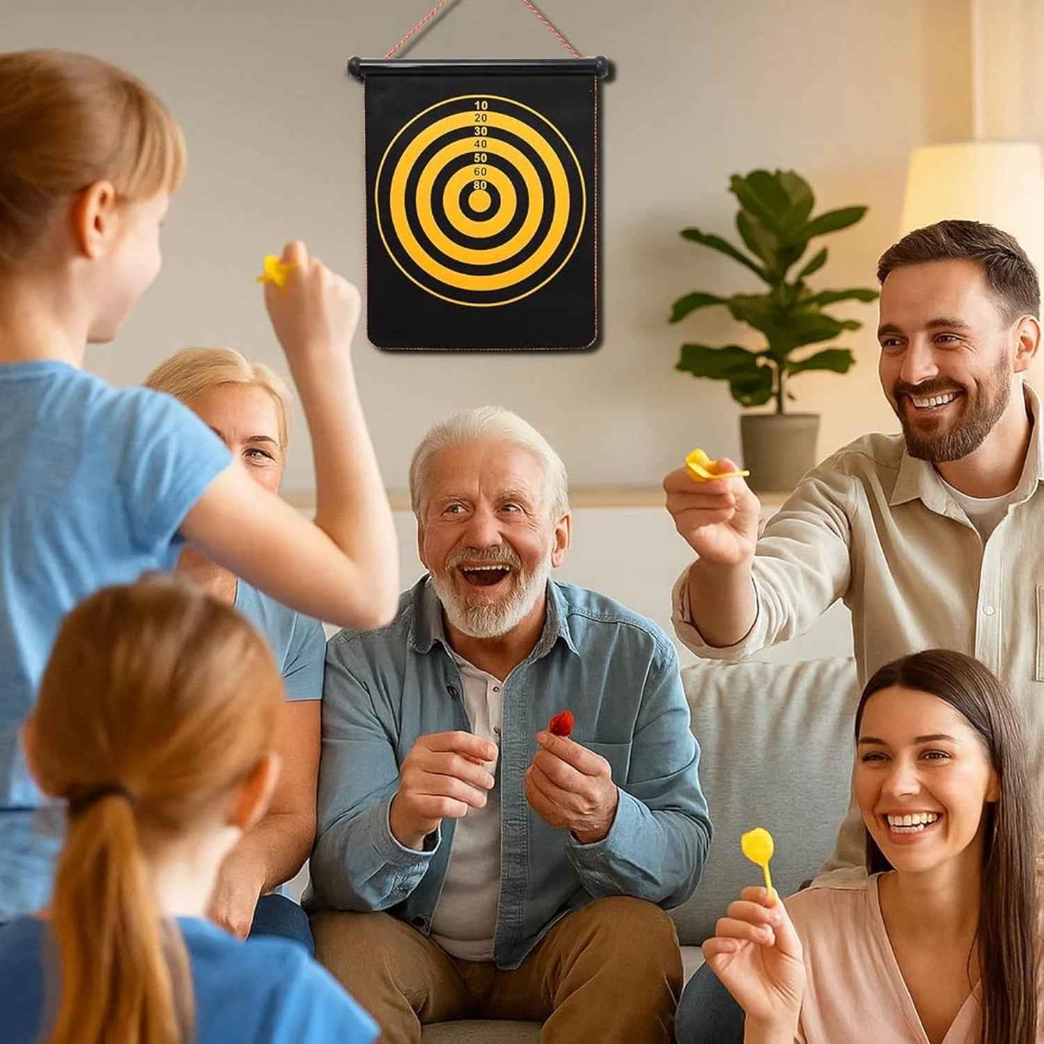 Magnetic Roll-Up Dartboard – Safe, Portable 12-Inch Set