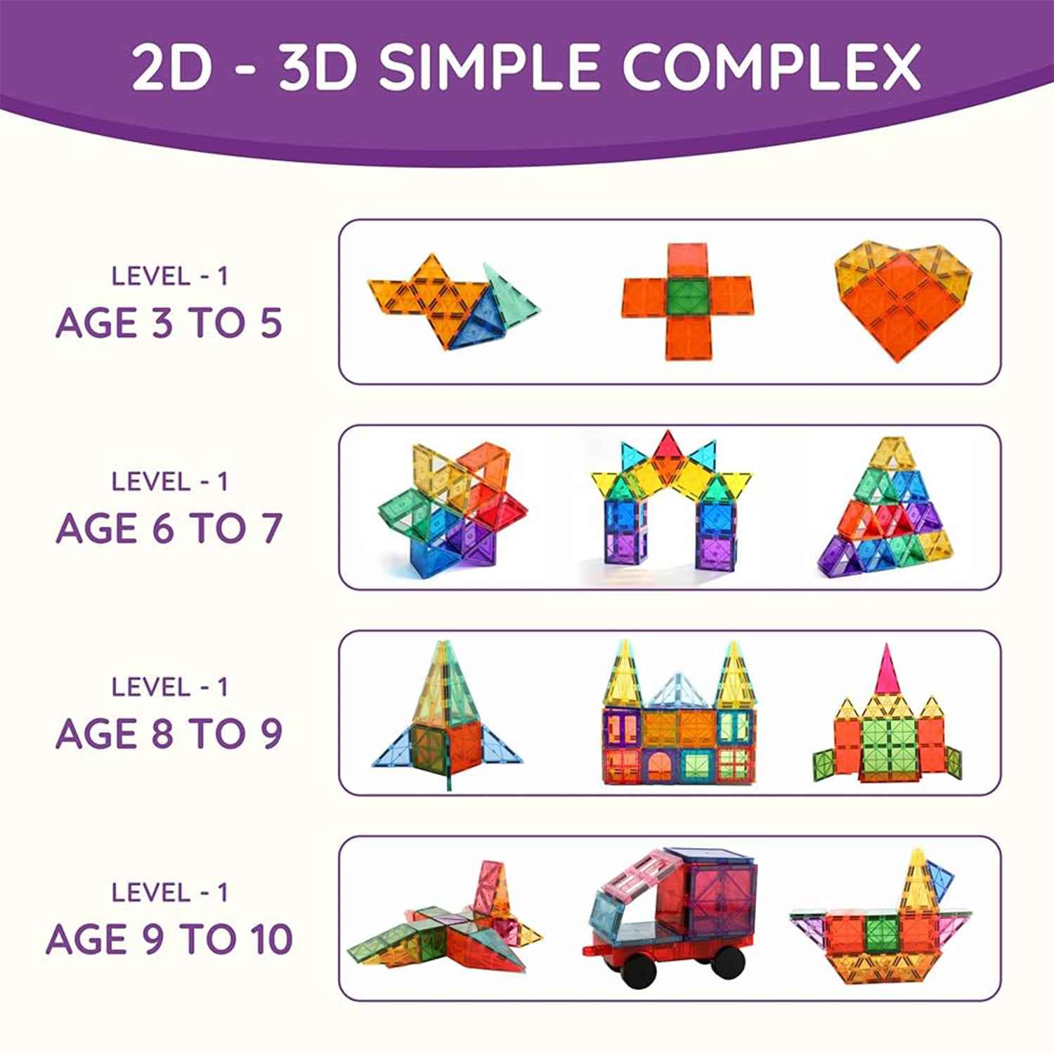 Magnetic Building Tiles – Creative 16-Piece STEM Toy Set