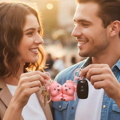 Couple Bear Keychain Set – Durable Lightweight Matching Rings