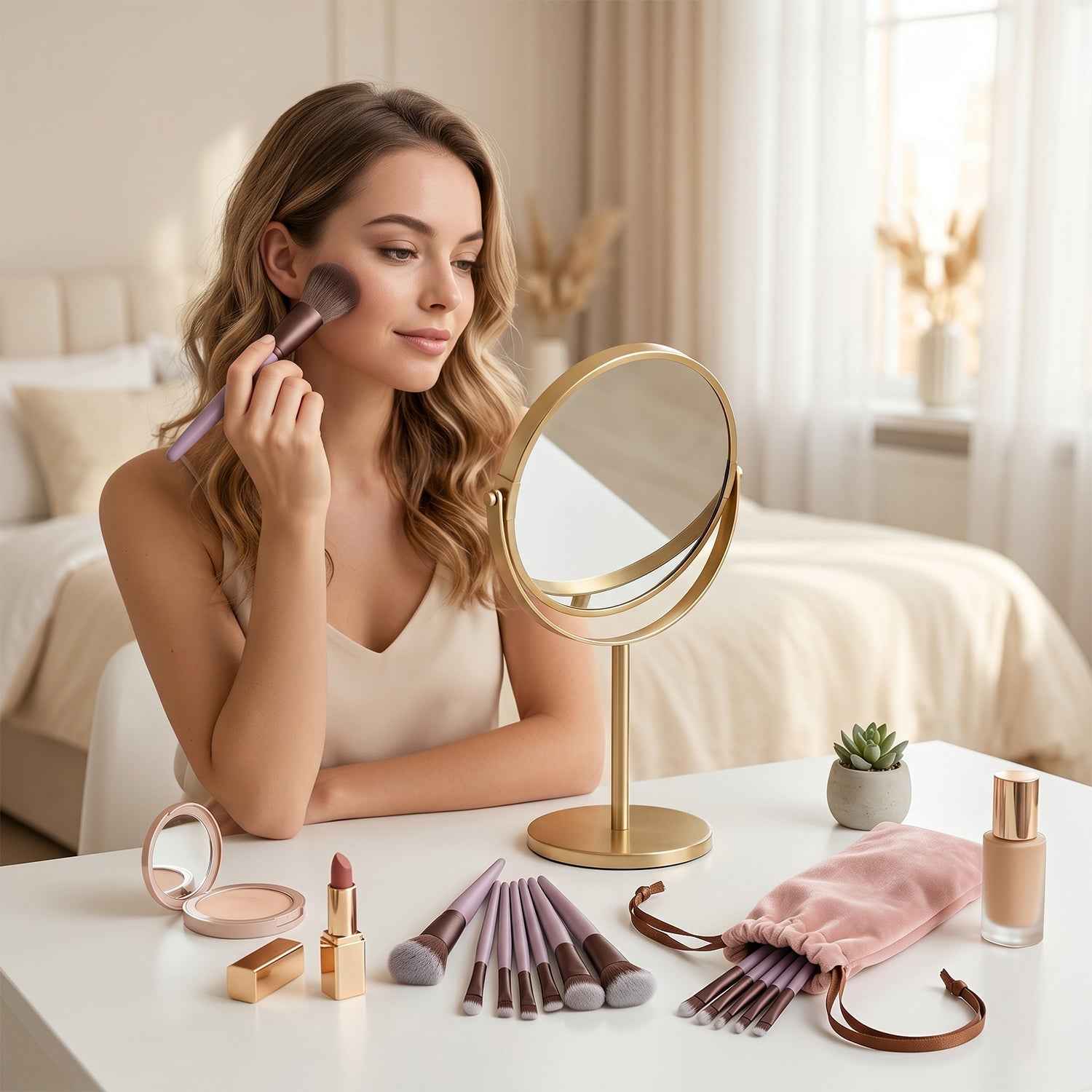 Professional Makeup Brush Set Ð Complete 13-Piece Collection with Pouch