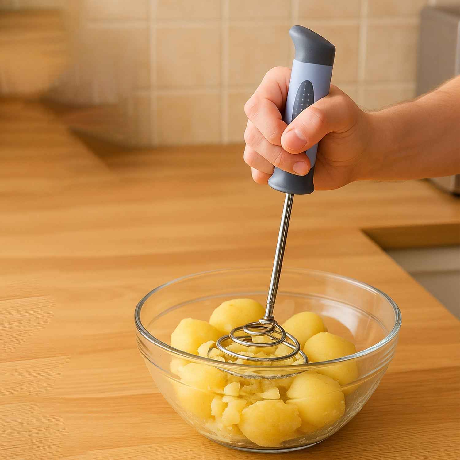 Stainless Steel Potato Masher – Heavy Duty with Comfortable Grip