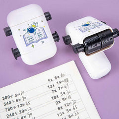 Math Problem Rolling Stamp – Fun Astronaut Educational Toy
